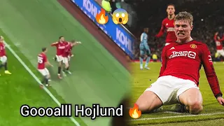 Hojlund goal vs Aston Villa 🔥, Manchester United vs Aston Villa