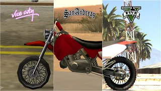 Evolution of motor bikes in GTA games