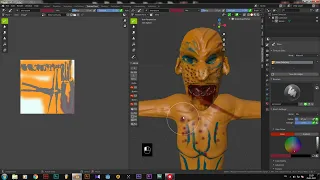 СоздаемМоделируем персонажа для игрмультфильмов-Урок 11-Раскрашиваем модель Часть2(Blender 2.8)