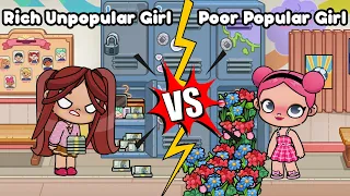 Rich Unpopular Girl 🫦VS Poor Popular Girl💋Sad story | Avatar World |Toca Boca 🌎