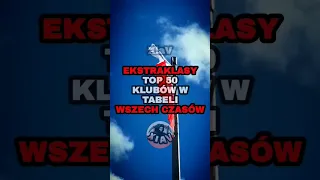 Top 50 Klubów w Tabeli Ekstraklasy Wszech czasów 🔥⚽ #shorts #ekstraklasa #polska #football #xiav🇵🇱❤️