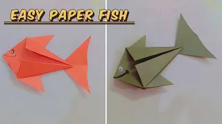 How to Make a Paper Fish 🐟 | DIY Origami Fish ☺️ | Easy Craft Ideas 💡 | Origami Paper Craft 😍