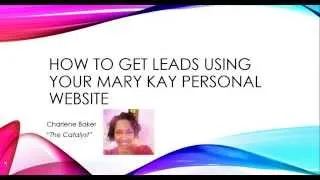 Mary Kay Online | How to Get Leads Using Your Mary Kay Personal Website
