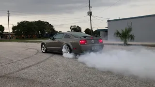 2005 mustang GT burnout