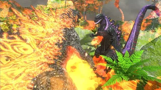 Ice Godzilla vs. Space and Shin Godzilla! - Animal Revolt Battle Simulator