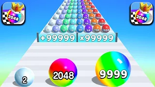 Top Video TikTok Gameplay Satisfying Mobile Game Max Levels - Ball Run 2048, AZ Run, Sandwich Runner