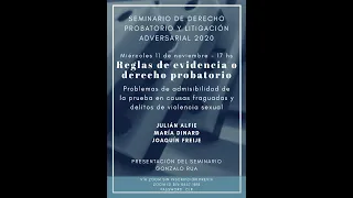 I Encuentro Seminario de derecho probatorio y litigación adversarial 2020