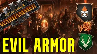 Costed Reduced Chorfs! Wood Elves vs Chaos Dwarfs - Total War Warhammer 3