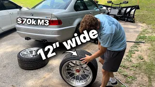 Putting $10k BBS Wheels on My 10k Mile E46 M3! (Will a 12 inch wide rim fit?)