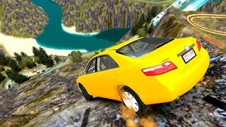 GTA 4 Cliff Drops & Crashes (Real Cars Mods) ep.39
