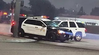 L.A. County Deputy Shoot Suspect Who Repeatedly Rammed into Patrol Car