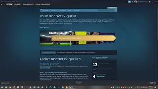 how to use the store discovery queue on steam 2024