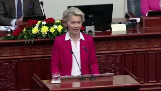 Von der Leyen in Skopje of North Macedonia promises Macedonian language and identity to Macedonians!