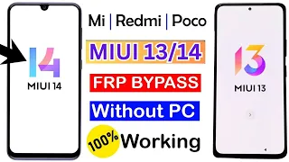 All Xiaomi ANDROID 13 - FRP Bypass (without pc) | MIUI 13/14 (100% NEW) 2024