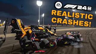 F1 24 𝗥𝗘𝗔𝗟𝗜𝗦𝗧𝗜𝗖 CRASH COMPILATION 💥