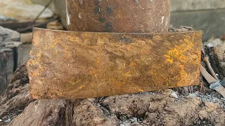 Knife Making - Forging A Sharp Hunting Knife From A Rusty Leaf Spring