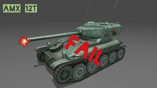 AMX 12t spin fail (WoT Blitz) #shorts