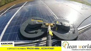 Solar panel cleaning machine