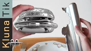 FOIL ball BURGER for lunch! Kluna Tik Dinner| ASMR sounds no talk Papel aluminio bola ,アルミホイルボール