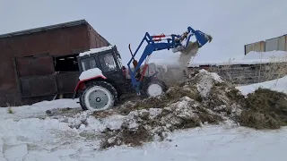 МТЗ-82 с челюстным ковшом в деле/начало сезона