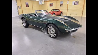 1968 British Green Corvette Convertible 4spd For Sale