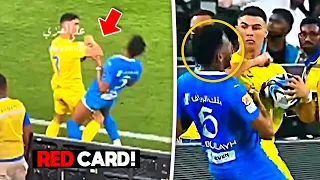 Cristiano Ronaldo Elbow KICK & RED Card against Al-Hilal 😱😡