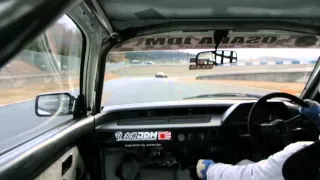 2013 2 16 岡山国際circuit　osakajdm 60年式 ワンダーシビックvs35GTR trybox 走行会