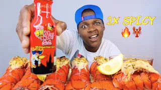 6 2X SPICY LOBSTER TAILS IN 5 MINUTES CHALLENGE by SHAI SNACKS 🦞