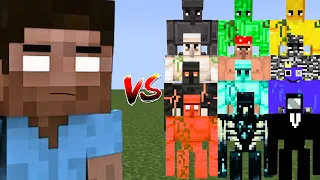 Herobrine vs All Golems - Minecraft Mob Battle || Herobrine Vs Iron Golem Vs Bedrock Golem