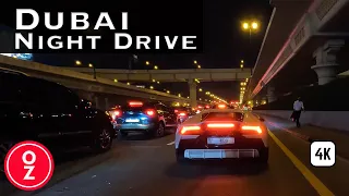 [4k] Dubai Downtown Driving at Night 🍹  Along the Dubai Mall & City Center  🇦🇪