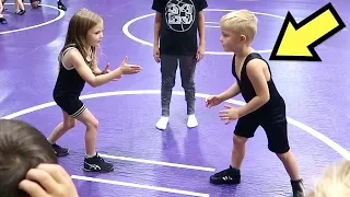 Kid's FIRST Time WRESTLING! 💪😎👍
