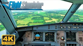 (4K) Microsoft Flight Simulator 2020 - ULTRA GRAPHICS - A320 Cockpit Landing At Cork Airport