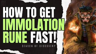 How to Unlock Immolation Aura Rune FAST! - Season of Discovery  - Warlock Runes - World of Warcraft