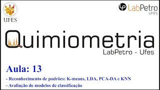 Quimiometria | Aula-13: Classificação multivariada: K-means, LDA, QDA, PCA-DA e kNN