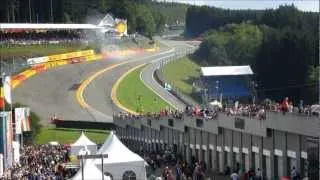 GP2 F1 GP belgium spa francorchamps 2012 start crash gonzalez caterham eau rouge raidillon race 1