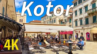Kotor Montenegro 🇲🇪☀️4K Walking Tour - April 2024
