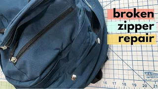 How to fix a broken zipper - easy backpack repair!
