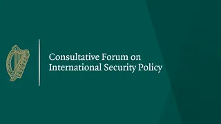 Watch Back: Consultative Forum on International Security Policy - Day 1 Cork - Morning Session