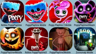 Poppy Playtime 2 Mobile, Poppy 3 Mobile, Poppy 4 MOBILE, Roblox Poppy1 , Zoonomaly Mobile,Roblox Po3