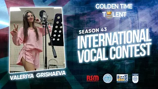 GOLDEN TIME TALENT | 43 Season | Valeriya Grishaeva | Pop vocals
