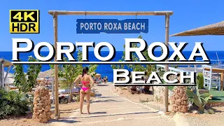 Porto Roxa beach Zakynthos , Greece in 4K video HDR Dolby Atmos 💖 The best places 👀 walking tour