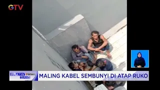 Maling Kabel Kepergok Bersembunyi di Atap Ruko di Jakarta Utara #BuletiniNewsSiang 17/01