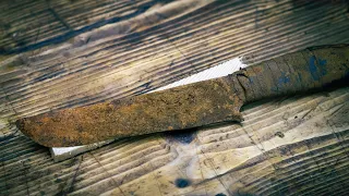 Реставрация очень ржавого старинного узбекского ножа