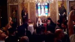 Патриарх Кирил в церкви Святой Троицы в Афинах