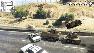 GTA 5 - Franklin, Lamar, Michael and Trevor Five Star Escape (GTA V Funny Moment)