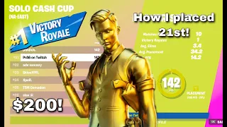 How I PLACED 21st in the SOLO CASH CUP 🏆