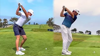 CAMERON CHAMP GOLF SWING VS LOUIS OOSTHUIZEN GOLF SWING 2021