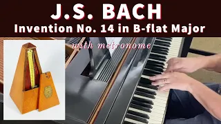 J.S. BACH: Invention No. 14 in B-flat Major (BWV 785) -- played at 63 bpm with metronome