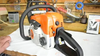 STIHL MS-180 запуск после зимы.