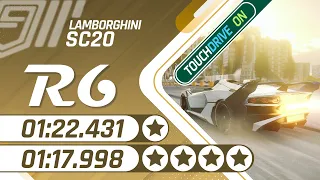 Asphalt 9 [Touchdrive] | Grand Prix LAMBORGHINI SC20 | Round 6 | 01.22.431(1⭐) | 01.17.998(4⭐)